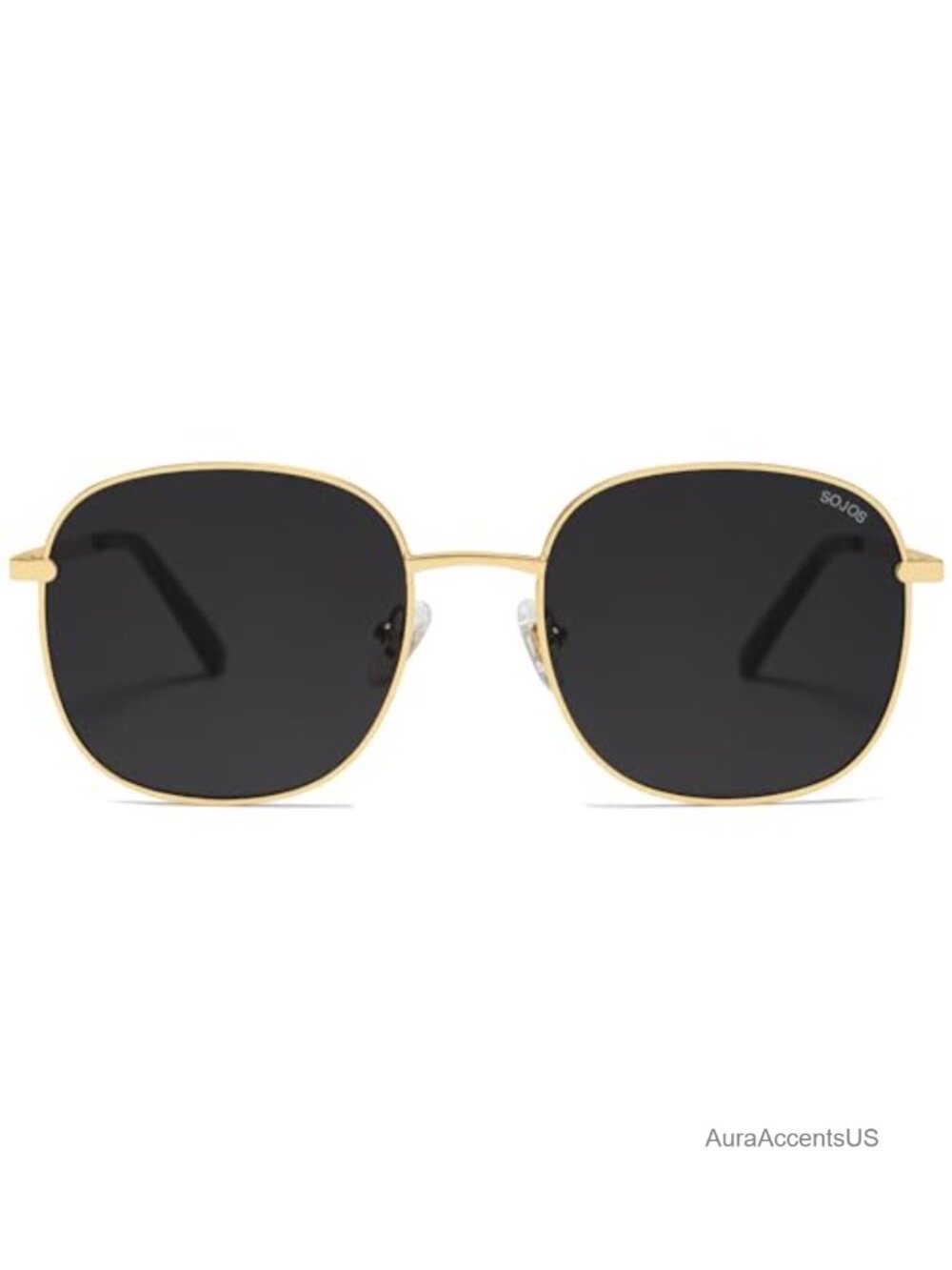 Classic Trendy Square Sunglasses UV400 Full-Frame Metal Spring Hinges